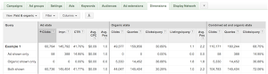 adwords paid and organic report